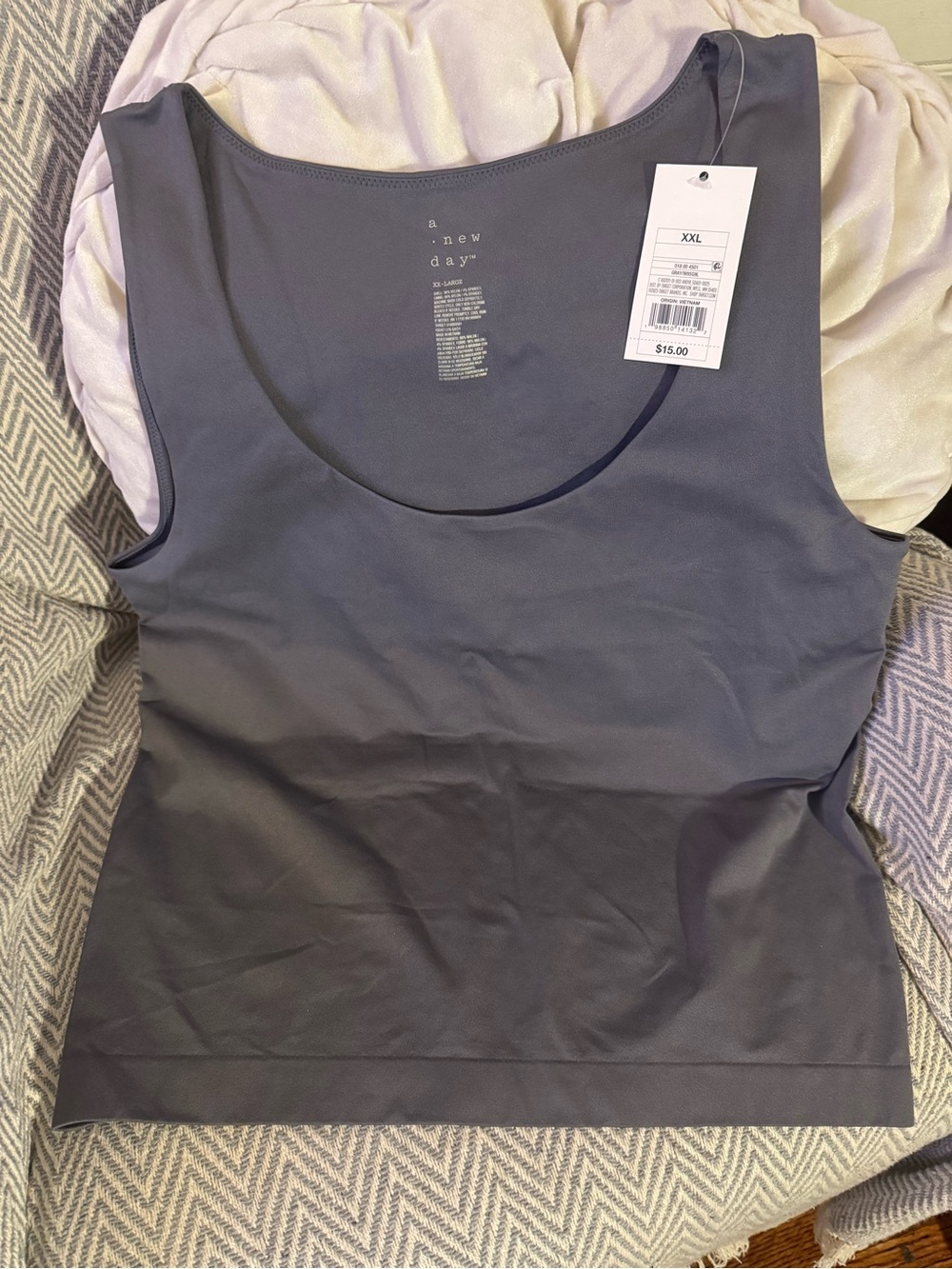a new day Women's Scoop Neck Tank Top in Charcoal
